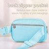 Blue Belt Bag Small Waist Fanny Pack Crossbody Trendy Initial