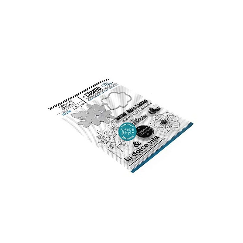 Florilèges Design Clear Polymer, Clear and Metal Stamp 15.5 x