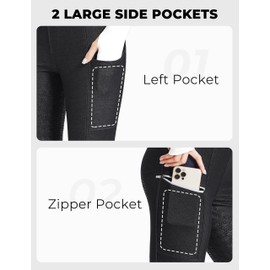 FitsT4 Sports Women's Denim Riding Breeches with Pockets Full Seat Horseback Riding Pants Equestrian Breeches for Women Black S