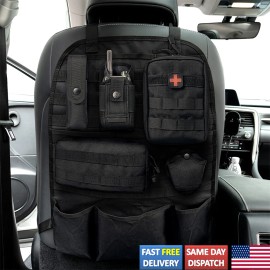 Unbranded Truck Seat Back Organizer Tactical MOLLE Car Cover Vehicle Panel Storage Bag USA