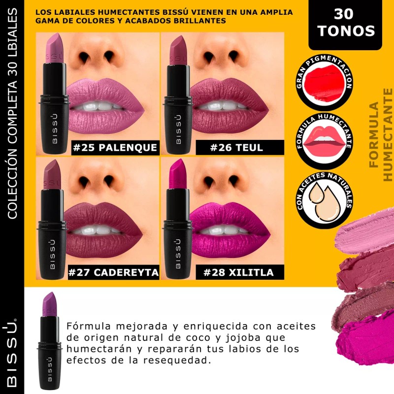 Bissú Kit 30 Labiales Bissu Humectantes Colección Completa Pack