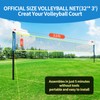 Olybeaka Portable Outdoor Volleyball Net with Iron Adjustable Height Poles,