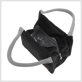 RENEWREVITAL Lunch Bag, Insulated Bag, Small Size, For Office, Picnic, Beach, Travel, 1 Piece, Black, 8.7 x 5.5 x 6.7 inches (22 x 14 x 17 cm)