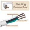 Ultra Explore 15 FT Flat Plug Extension Cord, 16 AWG