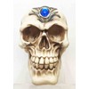 EXTRA TERRESTRIAL BLUE SAPHIRE CHIEF ALIEN SKULL STATUE FIGURINE