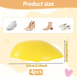 JJUNW 2Pairs Toe Inserts for Shoes Too Big, Shoe Inserts to Make Smaller, Toe Cushion Filler Make Fit for Men and Women (Yellow)