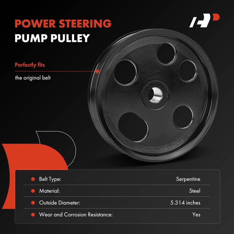 A-Premium Power Steering Pump Pulley Compatible with Ford Taurus 1996-2005,