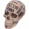 Nemesis Now Natural Bone Coloured Traditional, Tribal Tattoo Fund Skull,