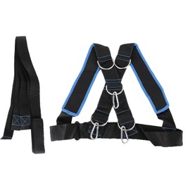 Jwthee Sled Harness, Shoulder Harness Ice Fishing Sled Pulling Harness Tire Pulling Harness Running Resistance Bands Sled Vest Harness with Pull Strap