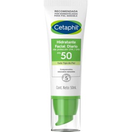 Hidratante Facial Cetaphil Diario FPS 50 - Protección Alta y Cuidado Suave para Todo Tipo de Piel, 50ml