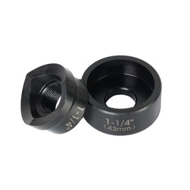 ZUVER 1-1/4" (43mm) Conduit Punch and Die Black Oxide Finish, Work with KO Tools Hydraulic Knockout Driver 3/4"-16UN Thread