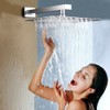 Voolan 20" Square Shower Arm with Flange and Teflon Tape,