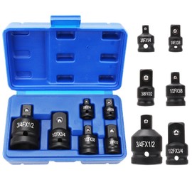 Fomiata 6-Piece Socket Adapter Set, 1/4" 3/8" 1/2" 3/4" Socket Size Converter, Reducing Adapter for Square Drives, Tool Adapter for Ratchet and Torque Bar