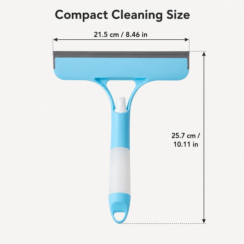 3-in-1 Window Cleaning Squeegee for Glass & Mirrors – Built-In
