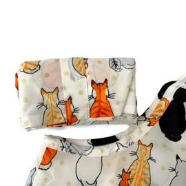 Large Novelty Themed Reusable Eco Roll Up Foldaway Shopping Beach Bag Pouch 60cm x 40cm (Cats in Waiting)
