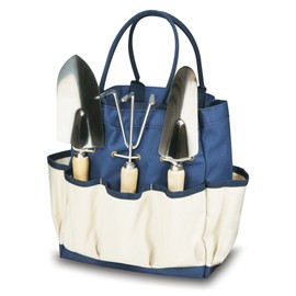ONIVA - a Picnic Time Brand Garden Tote with Tools, Navy/Cream