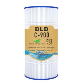 DLD C900 Pool Filter Cartridge Compatible with Hayward C900, CX900RE, Replaces PA90, Unicel C-8409, Filbur FC-1292, Sta-Rite PXC95, L x OD:17 3/8" x 8 15/16",90 sq. ft,Pool Filter