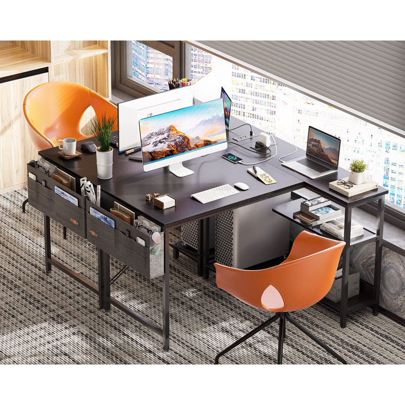 ODK 40 Inch Small L Shaped Gaming Computer Desk with