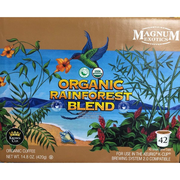 Mezcla de café orgánica Rainforest | 42 K-Cups | 100% café arábica de montaña alta |
