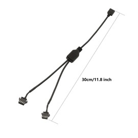 LANMINGLEL 4 Pin RGB Splitter Cable 12V 4Pin Female to SM 4Pin Female RGB Extension Power Cable PC RGB Wires for Computer Fan Motherboard LED Strip (F 1 to 2)