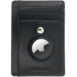 MOIRENTO Slim Airtag Wallet, Genuine Leather - RFID Blocking, 5 Credit Slots, Men's Minimalist Wallet