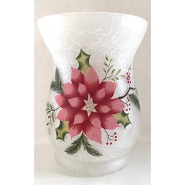 Yankee Candle Large Frosted Poinsettia Jar Candle Holder