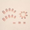 KQueenest Colour Gradient Pink Print on Nails Medium Almond Shape,
