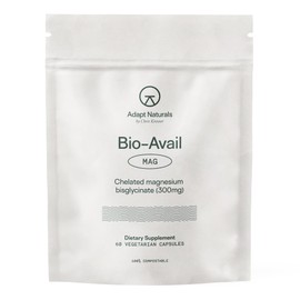 Adapt Naturals Magnesium Glycinate Supplement, Bioavailable High Absorption Pure Magnesium Chelate Complex, Supports Gut Health, Sleep, Relaxation, Bone and Muscles - 30 Days Supply