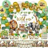 Mpanwen Safari Jungle Baby Shower Decorations, 187Pcs a Wild One