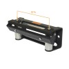 Black Mountain Flip-Up License Plate Holder Winch Roller Fairlead Hinge