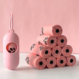 Biodegradable Dog Waste Bags with Dispenser - 10 Rolls x15 Bags (150 Total) | Eco-Friendly Pet Poo Bags for Dog | Leak-Proof & Scented | Green & Pink Options