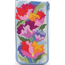 Aeiniwer Eyeglass Case - Watercolor Poppy - Needlepoint Kit