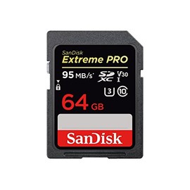 Sandisk Extreme Pro - Flash Memory Card - 64 GB - SDXC UHS-I - Black, Gray, Red, White, Yellow