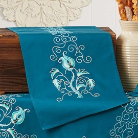 Herrschners Tulip Ornament Table Runner Stamped Embroidery Kit