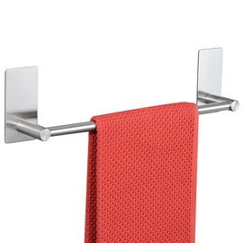 Alise Towel Racks for Bathroom, 12 Inch SUS 304 Stainless Steel Adhesive Towel Bar No Drill，Brushed Nickel Towel Bar，Rustproof Bath Towel Holder