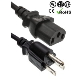 Amamax AC Power Cord Cable 2 Feet for VIZIO TV - 3 Prong NEMA 5-15P to IEC 60320C13 (UL Listed) by iMBAPrice