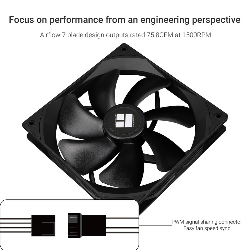Thermalright TL-C14C X3 CPU Fan,with 4-PWM Control, Low Noise PC