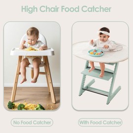 MITCHENIFY Food Catcher Fit for Stokke Tripp Trapp High Chair, Waterproof Long Sleeve Eating Bib, Baby Feeding Essentials, Accessories for Highchair