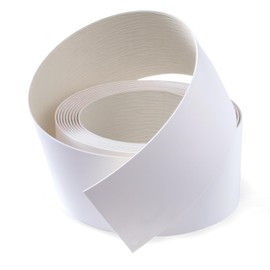 FAKILO PVC Edge Banding 2 inch x 10ft Veneer Edge Banding White with Hot Melt Adhesive Pre - glued Iron on Edging Tape Trim for Cabinet Plywood Repairs and Furniture Restoration