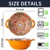 Bohemia Large Bowls with Handle, 40 oz Ceramic Soup Bowl