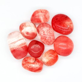 FlyingBean Bulk Red Rock Crystals, Natural Raw Stones, Tumble Stone, for Decoration, Education, Energy Balancing, as Gifts, Rock Specimens, Desk Ornament