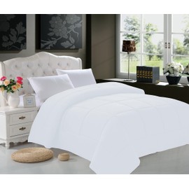 Elegant Comfort Luxury Goose Down Alternative Double Full Comforter (Duvet Insert), Full/Queen, White