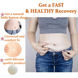 Heyshapeing 6PCS Adult Belly Button Plug Post Tummy Tuck Soft Silicone Belly Button Trainer Tummy Tuck for Liposuction(5pcs+Tape)