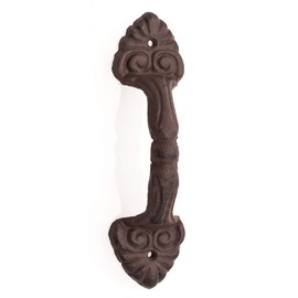 Antikas Cast iron door handle, suitable for front door, garden door or stable door, brown handle