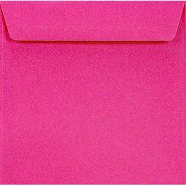 Netuno 25 Square Envelopes Dark Pink 155 x 155 mm 90 g Burano Pink Shocking Festive Envelopes Pink Square Postcard Envelopes Gift Coloured Invitation Envelopes Pink
