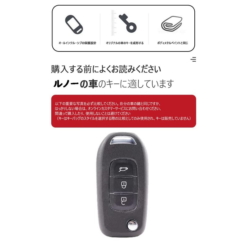 SANRILY Renault Key Case, Key Cover, Key Protection, Duster Megane,