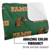 Florida A&M University Blanket, 50"x60" Logo Pattern, Silky Touch Sherpa