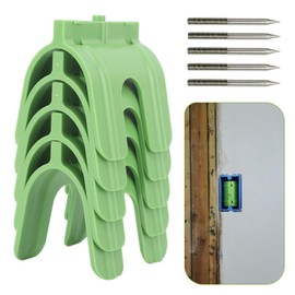 5PCS Drywall Outlet Marker, Drywall Marking Tool Accurate Marking Dry Wall Electric Box Positioner for Electrical Outlets, Electric Wire (Green)