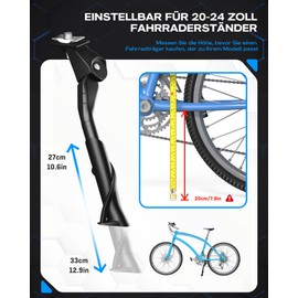 WATSABRO Bicycle stand, 20-24 inches, height-adjustable bicycle stand, medium stand, children's bicycle stand for mountain bike, sports bike, road bike