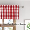 Short Christmas Curtains for Windows Treatment Buffalo Check Plaid Valances